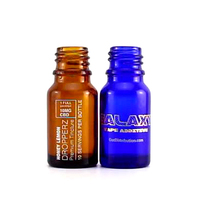 Flacon compte-gouttes en verre ambré de 10 ml avec bouchon inviolable et compte-gouttes intégré pour huiles essentielles