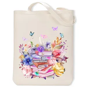„I'm With The Banned Books“-Tragetasche, wiederverwendbare Canvas-Tasche mit Buchaufdruck für Buchliebhaber und Leser - Product Image 2