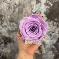 Rose stabilisée à la lavande dans un coffret cadeau – Véritable fleur éternelle, longue durée, immortelle – Cadeau romantique pour elle