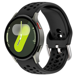 Fournisseur de confiance 20mm Bracelet de montre de remplacement en silicone pour <span class=keywords><strong>Samsung</strong></span> <span class=keywords><strong>Watch</strong></span> 7 6 <span class=keywords><strong>5</strong></span> 4 Band Bracelet intelligent respirant en silicone - Product Image 6