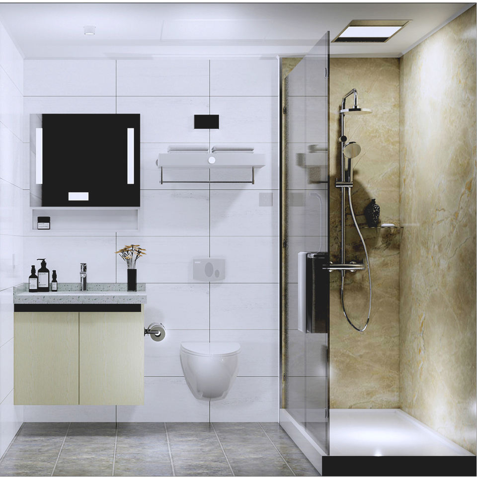 Batroom Module Prefabricated Bathroom Module with Completed Interior for Residential ...