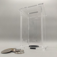 Boîte à Tzedakah élégante en Lucite, boîte de dons en acrylique, collection Judaica, conteneur à monnaie en plastique multicolore pour la communauté