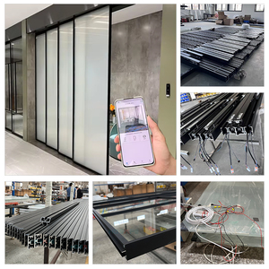 Cửa trượt tự động biệt thự cửa hàng văn phòng kính thông minh cảm biến cửa điện thoại ứng dụng từ tính tự động cửa trượt nhà điều hành - Product Image 3
