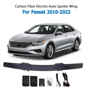 ABS duradero brillo eléctrica de fibra de carbono de la luz de freno de coche ala trasera Spoiler para VW Passat 2010-2022