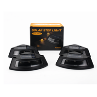 Lampe solaire pour marches extérieures, conçue pour les escaliers et les allées, lumière LED chaude, petite batterie incluse, boîtier étanche IP44, automatique