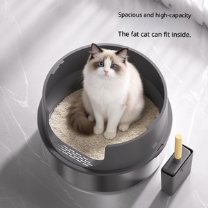 Lettiera per Gatti in Acciaio Inossidabile 304 con Bordi Alti, Anti-Schizzi, Facile da Pulire, Antiaderente, Grande, Resistente agli Odori - Toilette per Gatti all'Ingrosso - Product Image 4