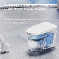 Toilette intelligente avec chasse automatique, siège chauffant, cuvette pré-émaillée, veilleuse, siège à fermeture douce, drainage en S, double chasse