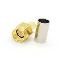 SMA macho de crimpado de La tipo de conector Coaxial de RF para RG58 50-3 LMR195 LMR200 RG141 cable