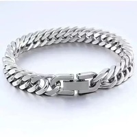 Bracelet chaîne à maillons en acier inoxydable plaqué or avec logo personnalisé pour homme, bijoux classiques