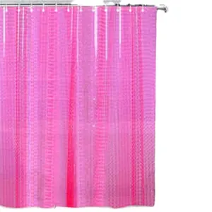 PEVA shower curtains for august 180*180cm pink colour luxury shower curtain liner bath curtain shower