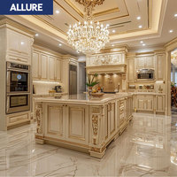Ensemble de rangement en bois massif Allure, menuiserie, design moderne, armoire au style royal vieilli, fabricant de meubles de cuisine