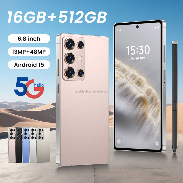 New Arrival S6 HD Large Screen Smartphone 16GB RAM Large Memory Android15 Face Recognition 5G Global Version Gaming Mobile Phone
