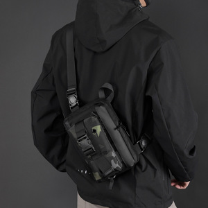 Hoge kwaliteit nylon waterdichte tactische heuptas modieuze multi-pocket schoudertas telefoonhouder voor heren borsttas - Product Image 6