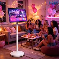 HRAY 32 Inch 4G 64Gb Penyimpanan Portabel Kios Lantai dengan Dua Speaker untuk Pertemuan Teman, Pesta di Ruang Tamu, Mendukung OEM ODM