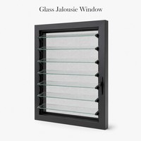 Fenêtre à persiennes en alliage d'aluminium thermolaqué avec verre, contrôle de la lumière réglable, moustiquaire intégrée pour salle de bain