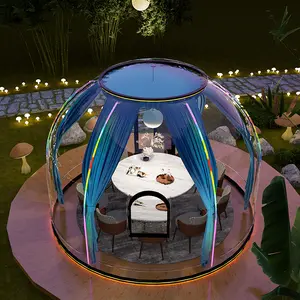 돔 텐트 4 시즌 플라네타륨 럭셔리 채광창 버블 야외 호텔 이벤트 클리어 투명 텐트 하우스 폴리 카보네이트 이글루 돔