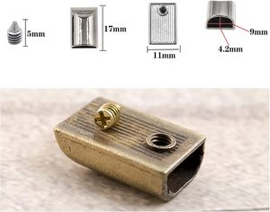 Embouts de fermeture éclair en alliage de couleurs variées avec vis de fixation pour la réparation et le remplacement, accessoires de couture et de bricolage - Product Image 2