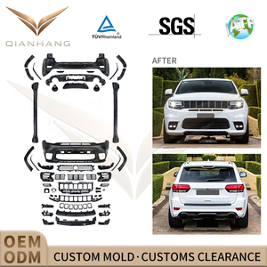 Kit carrosserie complet style WK2 SRT8 en PP, pare-chocs avant/arrière et jupes latérales, conversion pour <span class=keywords><strong>Grand</strong></span> <span class=keywords><strong>Cherokee</strong></span> 2011-2021, numéros OE, neuf - Product Image 2