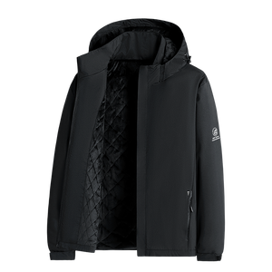 Logotipo personalizado Otoño Invierno chaqueta al aire libre más terciopelo engrosamiento a prueba de viento impermeable ropa de Montañismo con longitud larga - Product Image 5