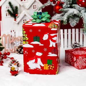 MAYPLUSS Christmas <b>Wrapping</b> <b>Paper</b> 17in X 33ft Red Polar Bear Tree Design Double Side PE Coated Art <b>Paper</b> - Product Image 5