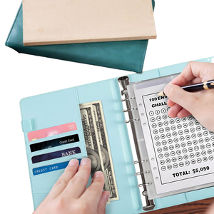 Personnalisé à l'intérieur de 100 jours farce en espèces 5050 budgétisation boîte d'économie d'argent remplacement 100 enveloppes défi d'économie d'argent - Product Image 1