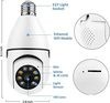 Ampoule sans fil à montage au plafond E27, ampoule à courant alternatif, mini caméra 360 degrés, caméra de sécurité domestique WiFi, lampe panoramique