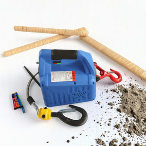 Katrol listrik portabel 220V 100kg, Derek mikro 3 dalam 1 untuk dekorasi rumah tangga kecil, tali kawat traksi nyaman untuk baru - Product Image 2