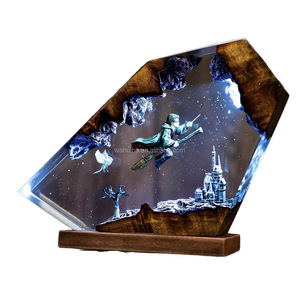 Lampada LED a Forma di Fiore in Resina Epossidica Fatta a Mano, Ornamento Decorativo per la Casa con Personaggio da Scuola di Magia, Fornitore Dropshipping WAHUIHO - Product Image 1