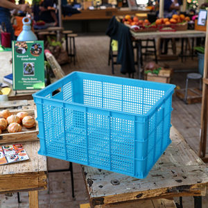 उच्च गुणवत्ता वाले जैन JD-755 hdpe प्लास्टिक ठोस फोल्डेबल बहु-रंग औद्योगिक ग्रेड भंडारण बॉक्स वनस्पति - Product Image 2