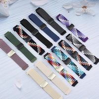 Nouveau Bracelet de montre en nylon tricoté élastique de sport à boucle pour Apple Watch Series 2-10 9 8 7 6 5 40/41/42/46/49MM Tailles Respirant