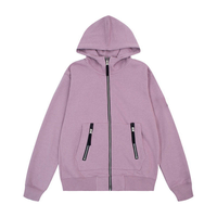 Sweat-shirt à capuche en coton tricoté uni, respirant, coupe-vent, éco-responsable, avec logo personnalisé imprimé en sérigraphie OEM.