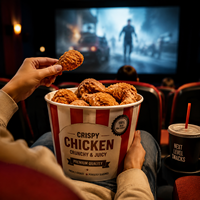 Seau à poulet frit personnalisé en carton blanc, conteneur jetable résistant à l'huile avec revêtement PE