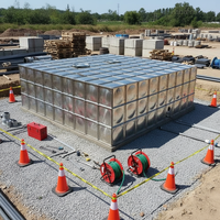 Torre de Agua Modular Seccional Elevada de Acero Galvanizado por Inmersión en Caliente con Estructura Superior de Acero