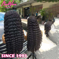 Peluca de Encaje HD Transparente 13x4 para Mujeres Afroamericanas, Ondas Profundas, Pelucas Frontales de Encaje HD 13x6, Pelucas de 40 Pulgadas, Cabello Humano Virgen con Frente de Encaje