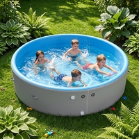 Piscine gonflable extérieure en PVC, épaisseur 15 cm, 5 m x 1,5 m, portable, hors sol, pour jardin, famille, enfants, loisirs aquatiques, jeux d'eau