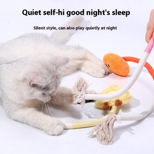 Nuevo juguete interactivo para masticar perros y gatos al por mayor, cuerda para morder de felpa de algodón ecológica con hierba gatera - Product Image 3