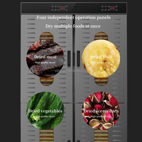 Séchoir alimentaire industriel commercial en acier inoxydable 32/48/80/96 plateaux, déshydrateur de fruits, légumes et viandes 220V avec fonction de séchage
