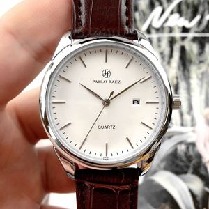 Reloj de cuarzo minimalista de acero inoxidable para hombre, con correa impermeable y función de calendario, ideal para negocios y ocio. - Product Image 2