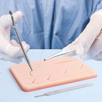 Kit de práctica de sutura médica profesional de alta simulación, almohadilla de silicona duradera de grado alimenticio, modelo de entrenamiento de sutura de piel para entrenamiento