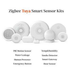 Kit de Sensores Inteligentes para el Hogar Zigbee Tuya, Detector de Humo, Sensor de Movimiento <span class=keywords><strong>PIR</strong></span>, Sensor de Puerta, Temperatura y Humedad, Botón de Emergencia - Product Image 1
