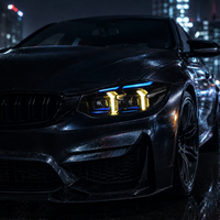 Feux avant à LED pour BMW E60 Série 5 (2003-2010) avec lentille de projecteur, feux de jour et clignotants dynamiques – Kit de modernisation des phares