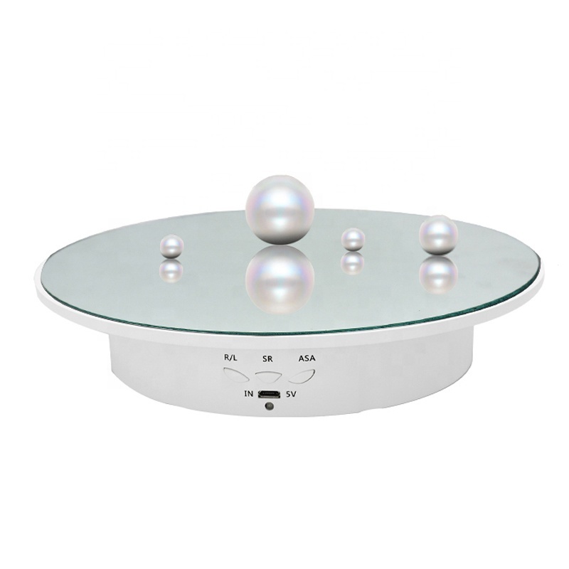 20cm Mirror Glass Top Rotating Rotary