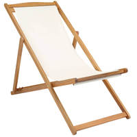 Chaise longue gonflable portable et pliable en tissu et bois avec logo personnalisé, idéale pour les événements en plein air, la plage ou l'hôtellerie
