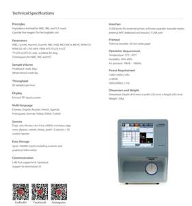Analizador Hematológico Veterinario Automático Mindray BC-20, Contador de Células Sanguíneas Animales con Diferencial de 3 Partes para Clínica Veterinaria y Laboratorio - Product Image 5