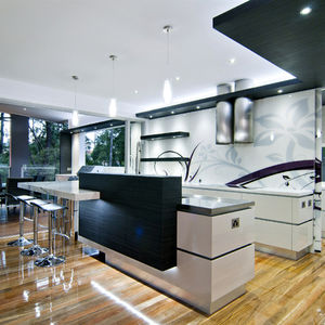 Cocina Modular de Estilo Italiano Contemporáneo, Personalizable, con Alacena, Gabinetes de Cocina de Lujo con Isla y Mesa, Juegos Completos - Product Image 3