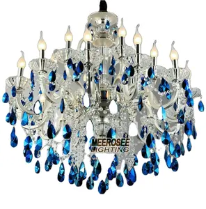 Meerosee Luxury Crystal Lighting soffitto Led lampada a sospensione Boutique Light Decor lusso colorato grande lampadario di cristallo MD8523
