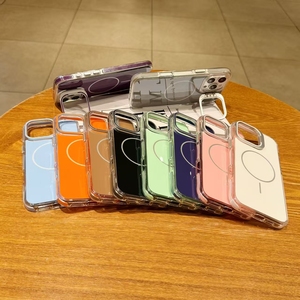 <span class=keywords><strong>Coque</strong></span> de téléphone magnétique en aluminium support de caméra acrylique couverture arrière mobile pour tous les types de téléphone 14 16 Pro Max 12 Pro - Product Image 1