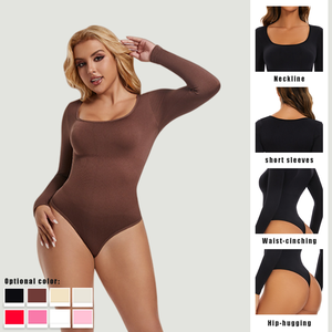 <span class=keywords><strong>บอดี้</strong></span><span class=keywords><strong>สูท</strong></span>ทรงกระชับรูปทรงคอเหลี่ยมติดกระดุม พร้อมขอบเอวแบบไร้รอยต่อ - Product Image 2