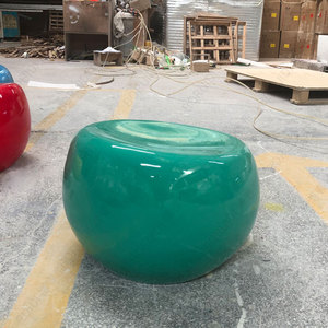 Fiberglass Round <b>Garden</b> <b>Stool</b> Outdoor Durable Park Chair Modern Design Contemporary Style - Product Image 4