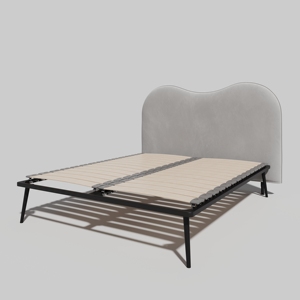 <span class=keywords><strong>Sommier</strong></span> de lit modulaire en métal avec tête de lit, lit plateforme 3-en-1 personnalisable, lit en fer antirouille pour projets hôteliers et e-commerce. - Product Image 3